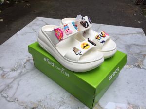 Dép lê cross 2 quai đế cao mới cho nữ mẫu mới 2022 tặng 10 jibit - TAT9