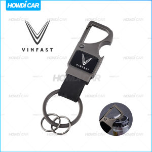Chất liệu da PU Keyring móc khóa mở nắp chai cho vinfast