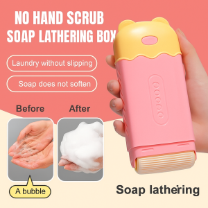Multifunctional Soap Box Bathroom Roller Brush Type Soap Dish Holder Laundry Soap Drain Box Non-slip Foam Bubbler For Washing