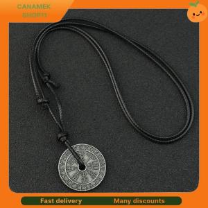 ❣️❣️❣️ Personality Trend Vintage Viking Rune Compass Pendant Necklace Jewelry High Quality Metal Amulet For Men Accessories Gift