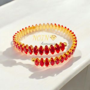 Gelang Permata Bangle Flexible Zircon Aksesoris Model Terbaru Anti Karat [COD]