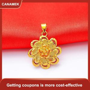 【CANAMEK】 Mặt dây chuyền màu Vàng tổ chim May Mắn Cỏ Ba Lá hoa trái tim dangle cho phụ nữ quyến rũ trang sức vòng cổ Phụ kiện tiệc Cưới Quà Tặng