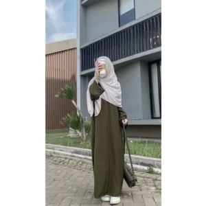 Abaya wanita muslim simpel elegan/Abaya turky basic polos/Abaya terbaru kekinian