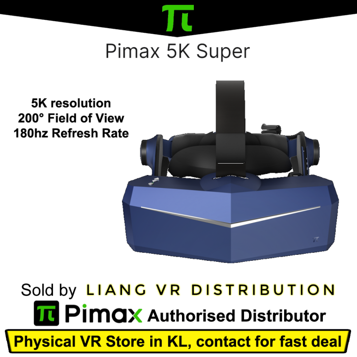 Pimax 5K Super VR Headset with Wide 200° FOV, Ultra High Refresh Rate