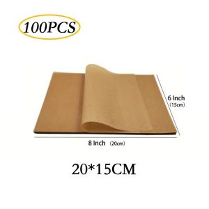 200Pcs Baking Paper Non-stick Parchment Baking Sheet for Oven Air Fryer Grilling Mat Paper Food Wrapping Paper Baking Tool 30x40cm/15x20cm