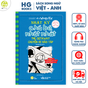 Sách Nhật Ký Chú Bé Nhút Nhát tập 12: Chuyến Đi Bão Táp - Phiên bản song ngữ Việt-Anh - Kèm File Nghe và Note Từ Vựng