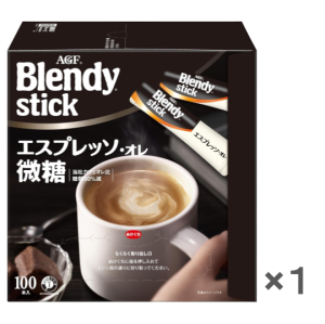 【Direct From Japan】AGF Blendy Stick Espresso Au Lait Mildly Sweetened - 100 Sticks