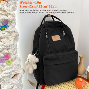 (Ship in 24hrs)Japanese ins Premium Edition College School Bag for Women Large-capacity 35L Travel Laptop Bag LightWeighed Backpack Multi Functional