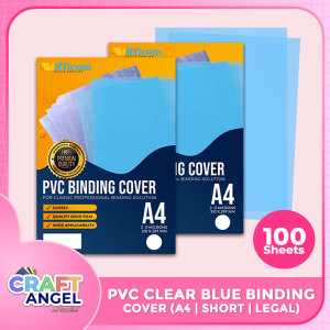 Officom PVC Binding Cover Blue 100pcs A4 / Short / Legal Size) 200 Microns for Refillable File Folder Document Organizer