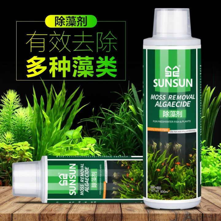 Dense aquarium agent to remove algae in addition the moss does not hurt