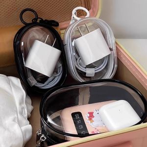 Multifunctional Clear Storage Box Data Cable Storage Box Storage Bag Headphone Charger Storage Box