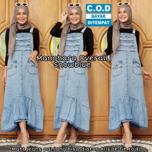 Baju Kodok Wanita Terbaru - Overall Mohara - Jumpsuit Wanita - Overall Jeans - Rok Kodok Panjang