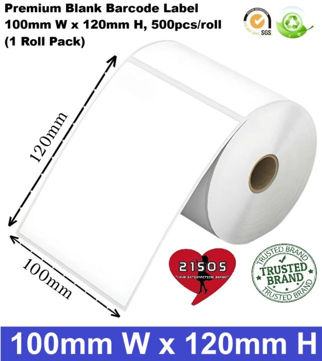 Ap Label PREMIUM Blank Barcode Label 100mm x 120mm AP Sticker 100x120 Avery ...