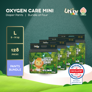 Unijoy Oxygen Care Diaper Pants Ultra Thin & Absorbent Mini Pack - Large 32 pads - Bundle for 4 (128 pcs)
