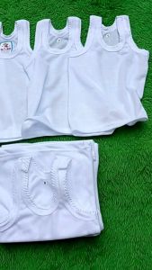 12pcs kaos dalam anak S M L XL putih realpict