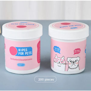 200pcs Pet Eye and Ear Wipes Cat Dog Ear Cleaner Tear Stain Remover Pet Cleaning Paper Pet Wipes