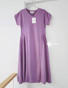 เดรสทรงเจ้าหญิง คอวี ผ้ายืด ทรงสวย ใส่ได้หลายโอกาส สาวอวบใส่ได้