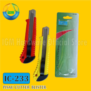 Pisau cutter gagang karet blister IGM IC-233 IC-306