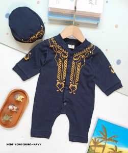 Koko Baju Bayi Anak Laki - Laki Motif Bordir Model Jumper Koko Chico Estimasi Usia 0-9 Bulan