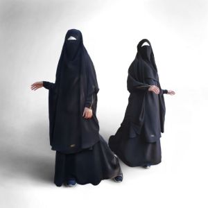 French Khimar Safar |  khimar Safar  | French Khimar Busui  | Bahan Jetblcak