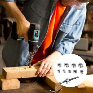 9Pcs Drill Stop Rings Depth Stop Drill Positioner Drill Limit Rings with Wrench Drill Depth Stop Drill Bit Depth Stop