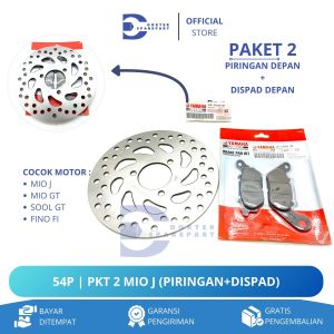 (MURAH) 54P PAKET 2 PIRINGAN CAKRAM SET + DISPAD DEPAN MIO J / SOUL GT FINO / REM / CAKRAM / KAMPAS