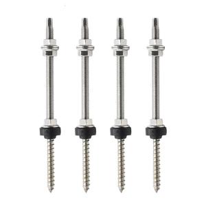 M10 móc Bolt kim loại preassembled với khóa răng Nut 4 cái/bộ cho năng lượng mặt trời quang điện mountings trên xây dựng mái nhà