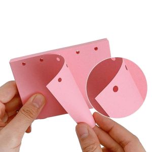 JPTD 5-Ring A8 M5 Loose Leaf Refill Paper Candy Color 50Sheets Notebook Index Divider Page Convenient Notebook Separator Paper Refill Spiral Binder Inner Pages Student