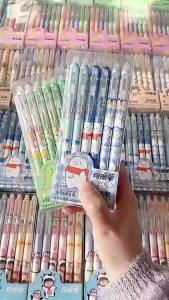 6 Cây Bút Gel  Ngòi 05mm Có Đầu Xoá Được Dạng Bấm Bút Bi Xóa Được Nhiều Mẫu Cute Mực Xanh Mực Đen Thiết Kế Đơn Giản