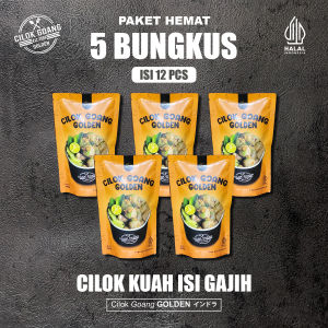 Paket Hemat Cilok Goang Golden Tasikmalaya 5 Bungkus Kemasan Instan 12pcs - Rendah Lemak & Organik