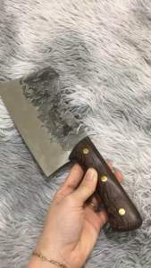 Dao chặt xương gà vịt Nhật hiệu Akatenki chính hãng sắc bén nặng 500g cán gỗ thép liền khối