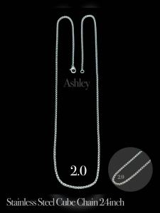 Stainless cube Chain For Men’s 24inch non tarnished