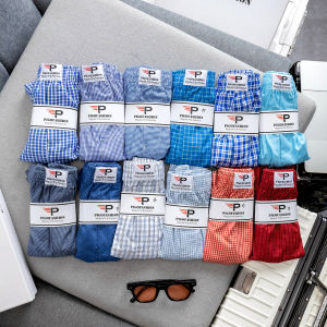 Quần Đùi Nam Caro Cotton Kate Có Nút Túi Sâu Pigo Fashion FS Qdcr03 (Màu Ngẫu Nhiên) - 1 Cái