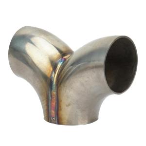 High Temperature Resistant Exhaust Y Joint T Connector Coupler 4 Sizes Stainless Steel Direct Welding Clamp Installation