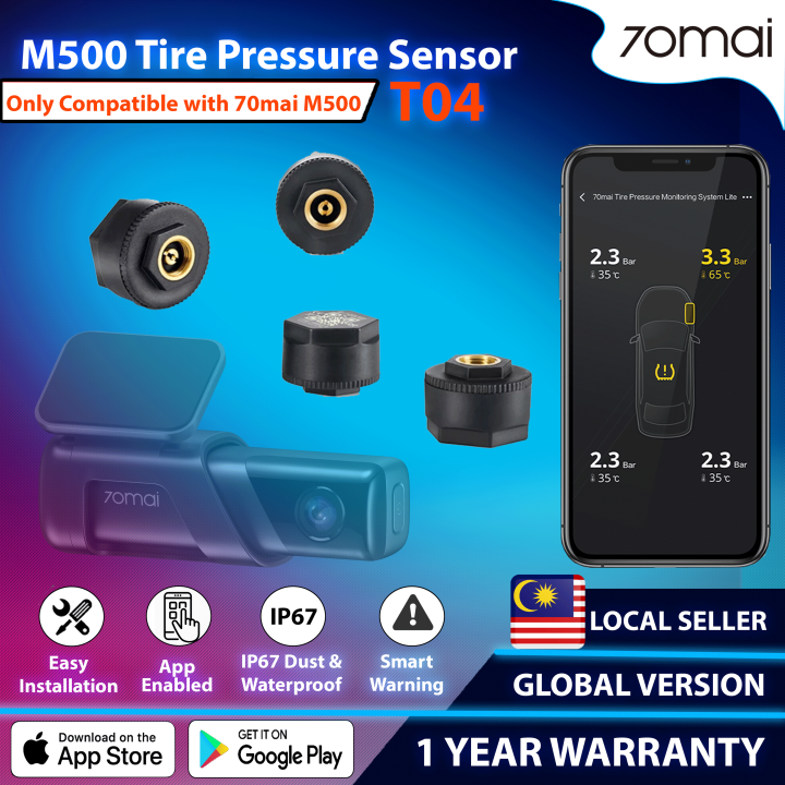 70mai TPMS M500 External Sensor T04 Tire Pressure Monitoring Sensor ...