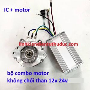 Combo motor 12v 24V 500w bldc không chổi than brushless + điều tốc 30A