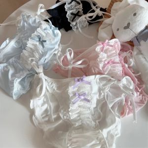 New Delivery Young Girl Underwear 4pc/Lot Lovely Middle Waist Briefs Student Panties Children Lace Solid Teenagers Clothes Candy2026