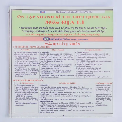 Fahasa - Ôn Tập Nhanh Kì Thi THPT Quốc Gia - Môn Địa Lí