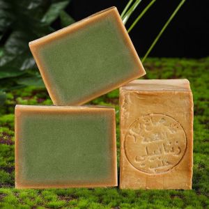 Imported ancient Syrian soap for facial cleansing suitable for both men and women. It is made from olives and can be used for washing the face bathing and washing hair. It also includes essential oil soap and handmade soap.
