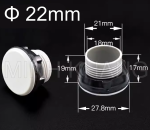 Nắp bịt tủ điện đường kính 16mm/22mm/30mm Nút bịt lỗ có ren nút che lỗ tủ điện nhựa PVC chống nước chống cháy