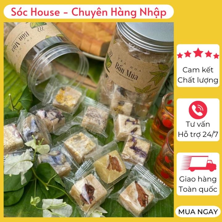 Trà hoa mix 10 vị [ GIÁ TỐT ] Trà dưỡng nhan 10 loại khỏe da, đẹp dáng, ngủ ngon Hộp 20 viên - Trà hoa dưỡng nhan - Trà thảo mộc - trà giảm cân