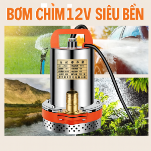 Máy Bơm Chìm 12V Chạy Ắc Quy – Bơm Tõm Lõi Đồng Siêu Bền Lưu Lượng Mạnh Hút Nước Cực Nhanh