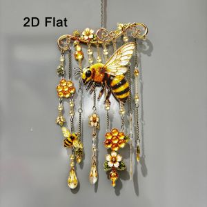 MAOMEI HOUSE 2D phẳng Chuông gió chim ruồi Nhiều màu sắc Trang trí Đồ thủ công trang trí nhà cửa Trang trí độc đáo Acrylic Đồ trang trí treo hình chim Trang chủ