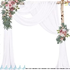 Backdrop Curtains White Pink Sheer Wedding Tulle DIY 6 meters Mesh Gauze Birthday Party Wedding