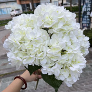 HDO4332 5 Heads Artificial Hydrangea Flower DIY Silk Fake Hydrangea Flowers Large Size Floral Decor for Home Party Wedding
