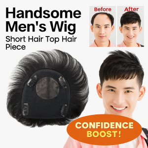 Handsome Wig Hair Loss Invisible Top Rehair Wig Piece Handsome Korean Full Head Wig