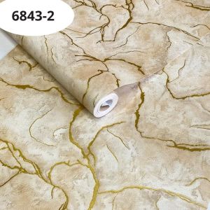 Wallpaper Sticker Dinding Wallpaper Motif Marmer Kombinasi Krem Gold Panjang 8 Meter x Lebar 45cm