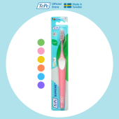 TePe Supreme ™ Regular Toothbrush Soft Bristle Toothbrush Tapered Brush Head for Sensitive Teeth and Gum Care Assorted Colors 1 PC