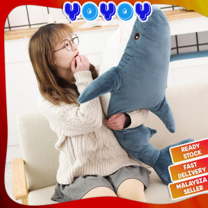 JOJOY Ikea BLAHAJ Big Shark 80cm 100cm 140cm Soft Toy Shark Bolster Hugging Birthday Gift Bantal peluk Ikan Jerung Kawaii Shark Large Mirror Ikea - Lazada