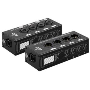 (HD1)4 Channel XLR to RJ45 Network Stage Audio Extender for Recording Studio Mixer Pro